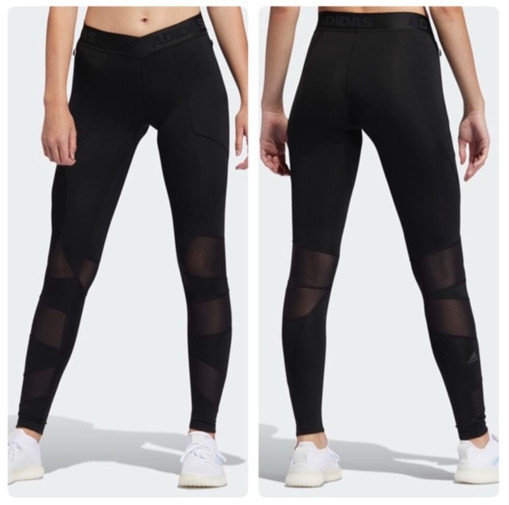 Good American Black Power Mesh Sculpting Ankle Legging Tight Fit High Rise 2 XS